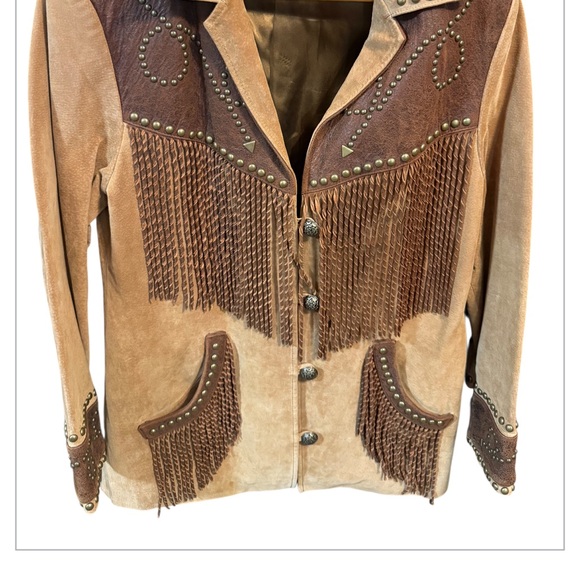 Scully Brown Fringe Women's Jacket - Picture 5 of 13